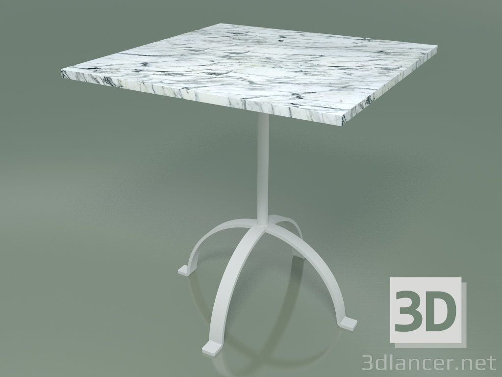 3 डी मॉडल स्क्वायर डाइनिंग टेबल (47, व्हाइट कैरारा मार्बल) - पूर्वावलोकन