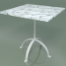 modello 3D Tavolo da pranzo quadrato (47, marmo bianco di Carrara) - anteprima