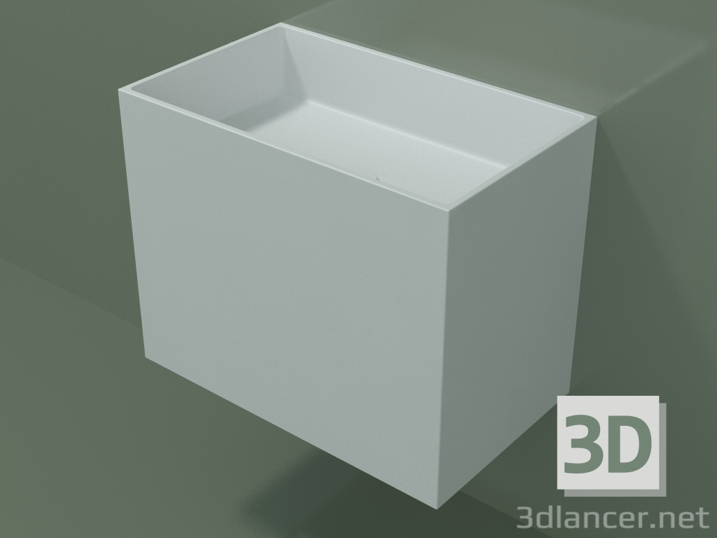 3D Modell Wandwaschbecken (02UN33101, Glacier White C01, L 60, P 36, H 48 cm) - Vorschau