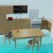 modèle 3D Meubles et électroménagers dans la cuisine - preview