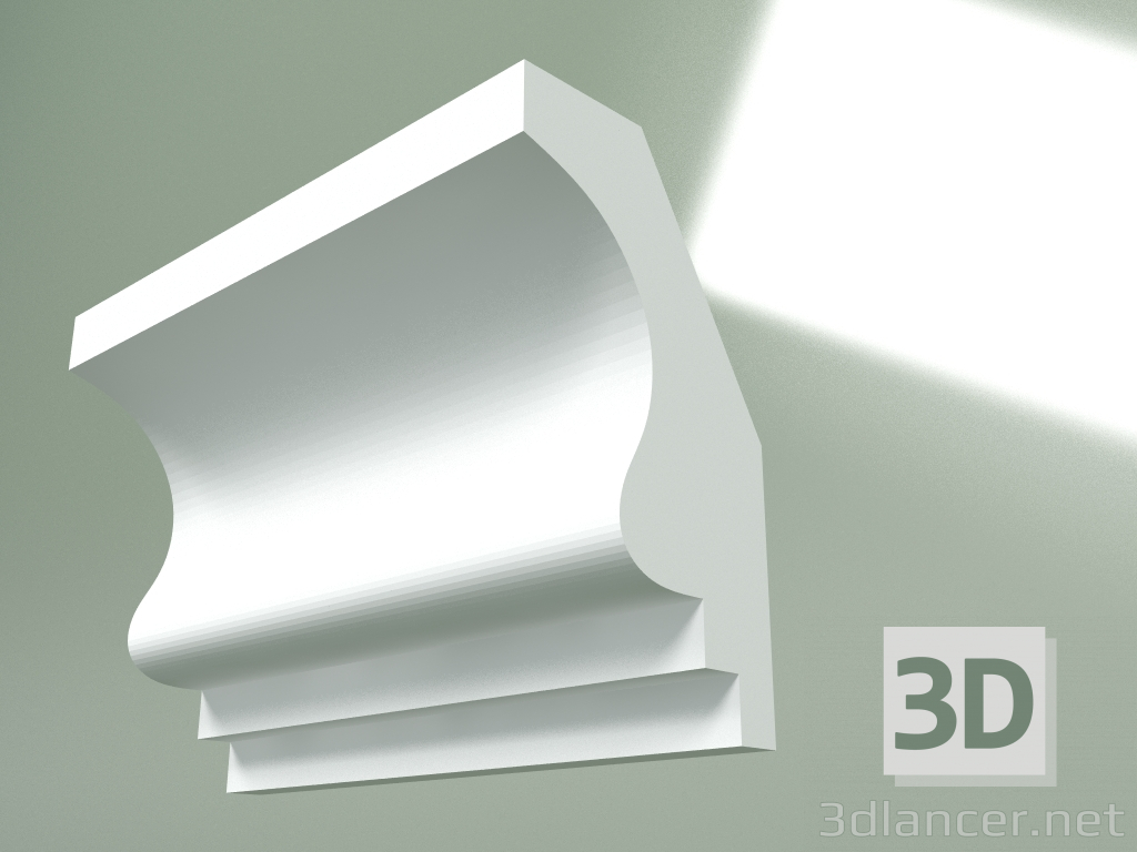 modello 3D Cornicione in gesso (zoccolo a soffitto) KT345 - anteprima