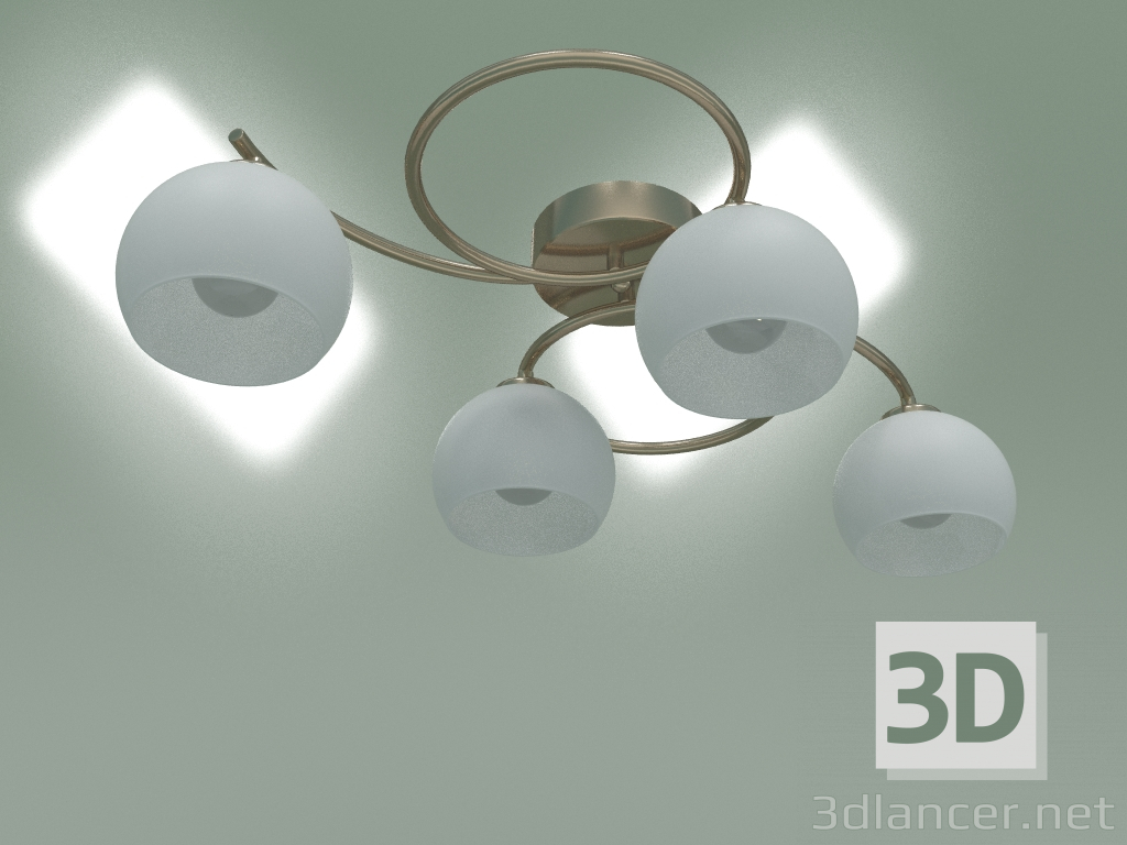 3d model Ceiling chandelier 30144-4 (antique bronze) - preview