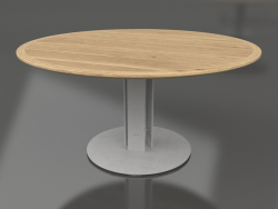 Dining table Ø150 (Agate gray, Iroko wood)