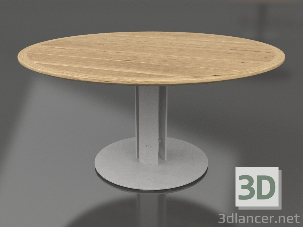 modello 3D Tavolo da pranzo Ø150 (Grigio agata, legno Iroko) - anteprima