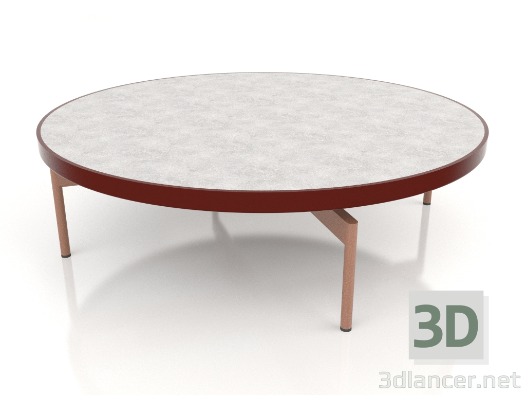 3d model Round coffee table Ø120 (Wine red, DEKTON Kreta) - preview