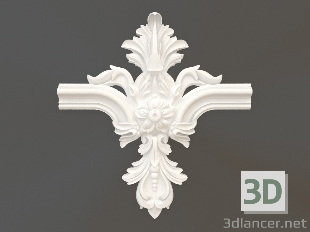 3d model Gypsum corner element DELH 030 1 (336x310x40) - preview