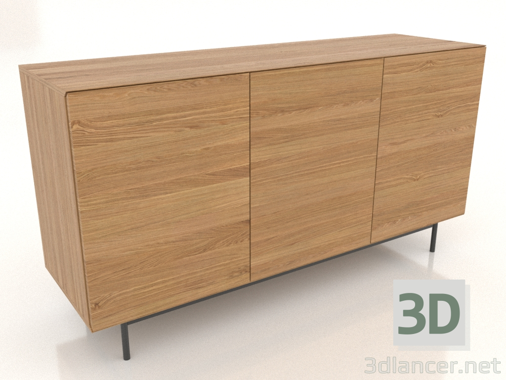 3D modeli Çekmeceli dolap 1 1500 mm (doğal meşe) - önizleme