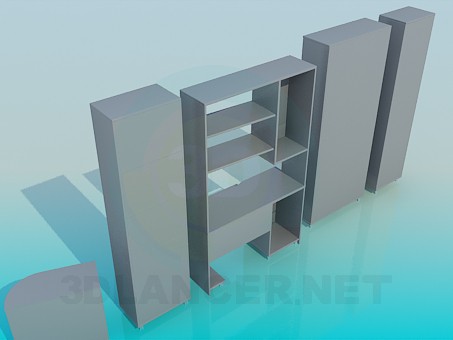 3d model Living in a study - preview 3d model Living in a study - preview
