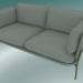3D Modell Sofa Sofa (LN2, 84 x 168 H 75 cm, bronzierte Beine, Sunniva 2 717) - Vorschau