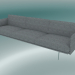 3d model 3.5-seater sofa Outline (Vancouver 14, Polished Aluminum) - preview