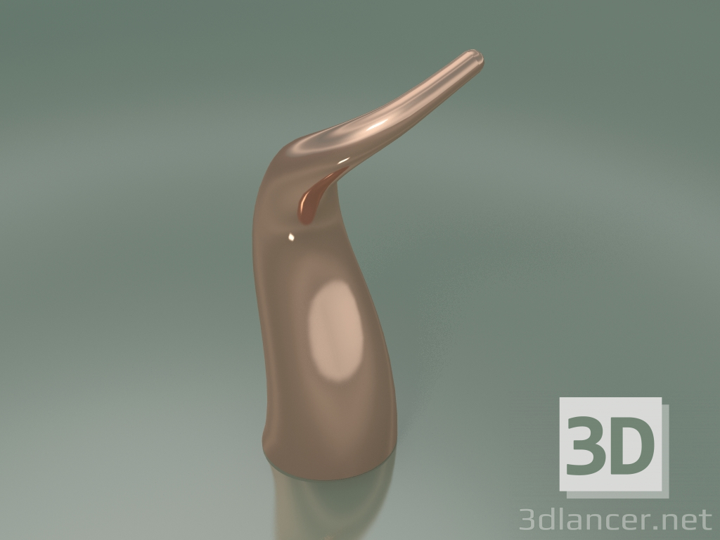 3D modeli Heykelcik Seramik Corno (H 120cm, Pembe Altın) - önizleme