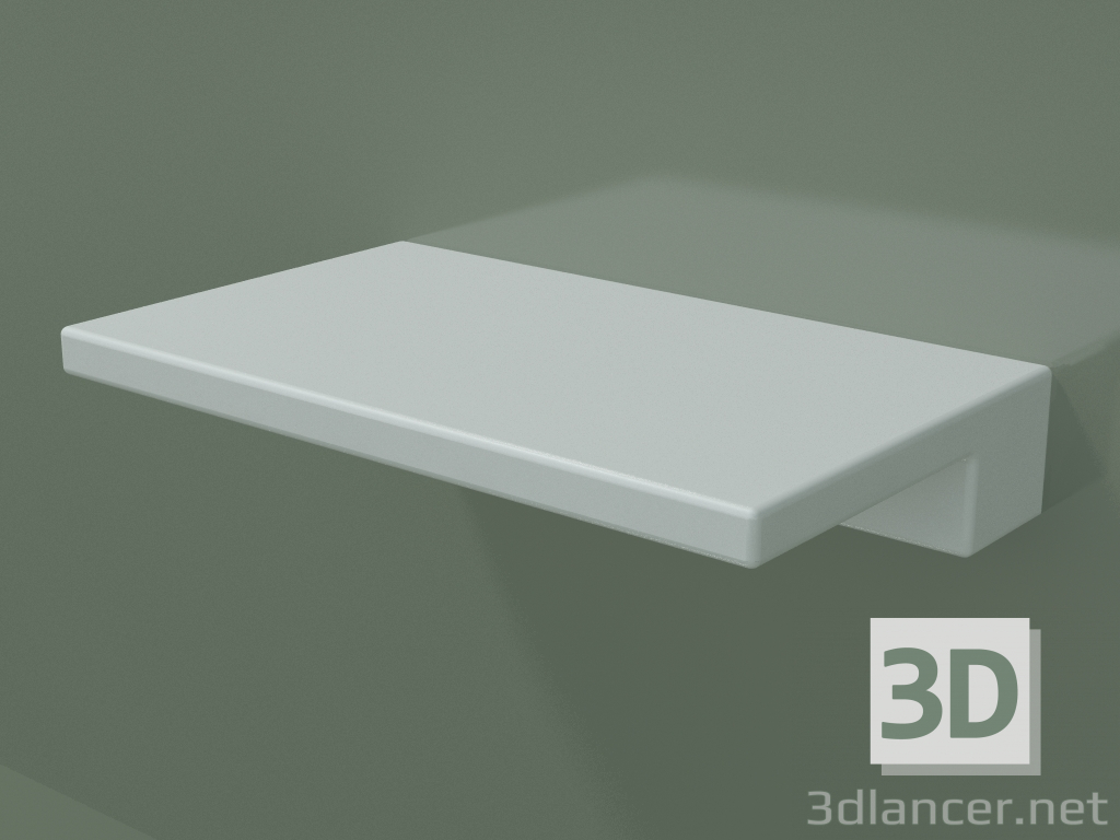 modello 3D Mensola (90U18001, Glacier White C01, L 20 cm) - anteprima
