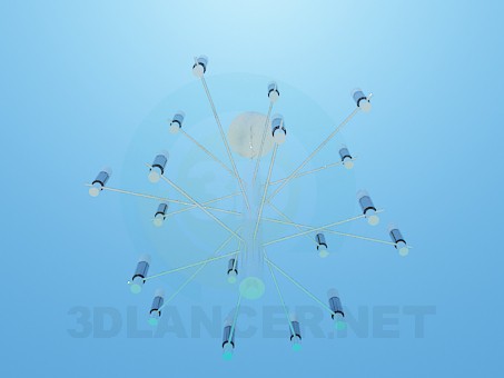 3d model Three-tier chandelier in the style of minimalism - preview 3d model Three-tier chandelier in the style of minimalism - preview