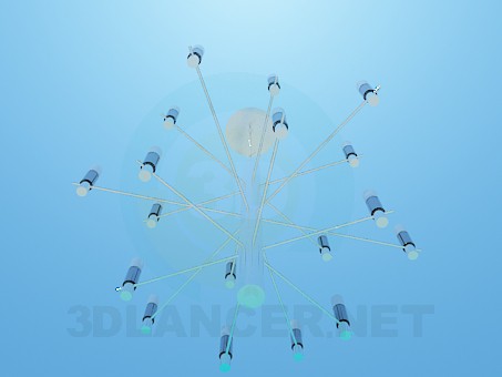 3d model Three-tier chandelier in the style of minimalism - preview 3d model Three-tier chandelier in the style of minimalism - preview