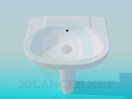 3d model Sink on the stem - preview