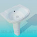 3d model Sink on the stem - preview