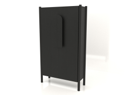 Garderobe mit kurzen Griffen B 01 (800x300x1400, Holz schwarz)