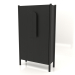 3d model Wardrobe with short handles W 01 (800x300x1400, wood black) - preview