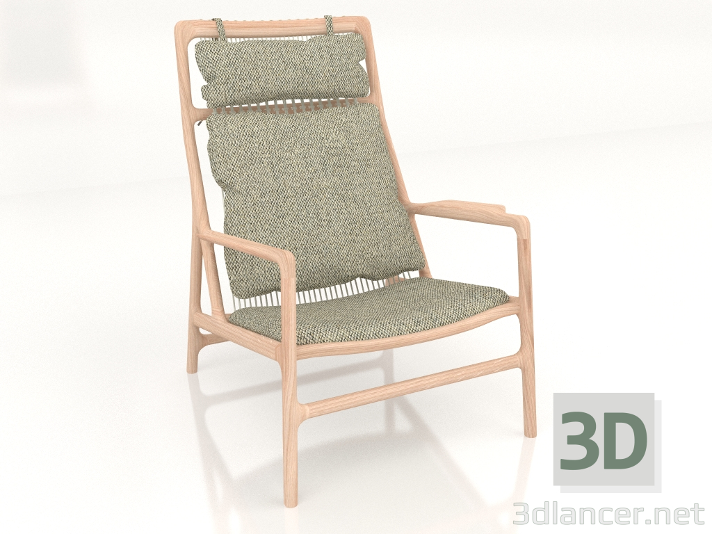 3d модель Стул для отдыха Dedo с тканевой обивкой – превью