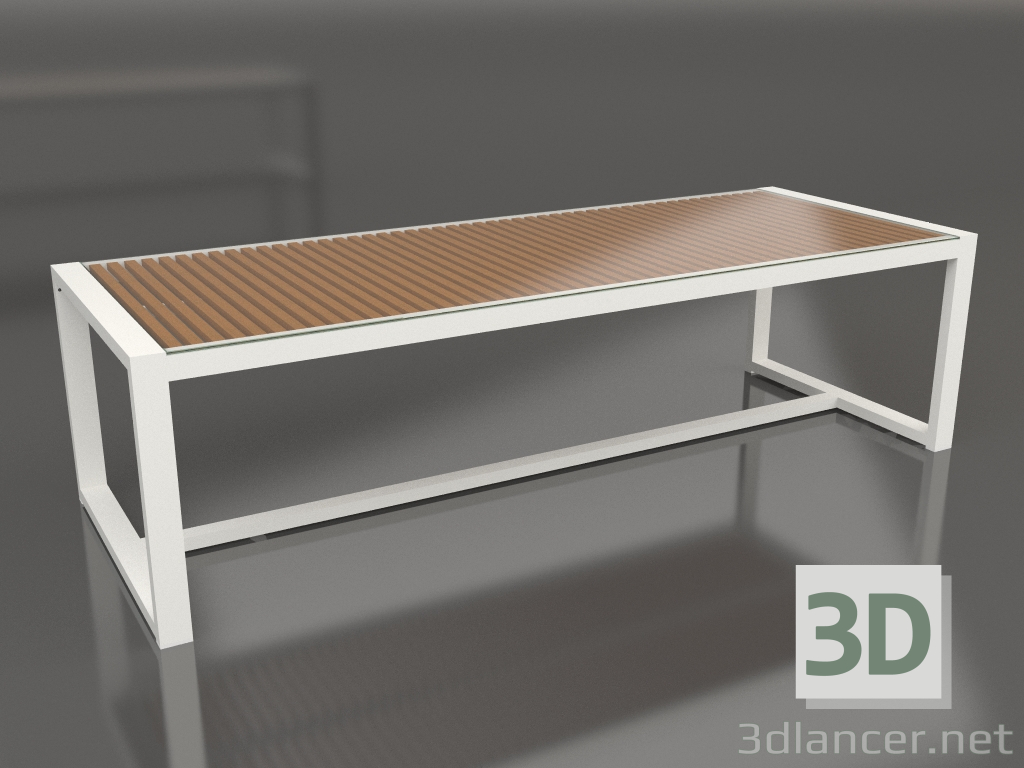 3d model Dining table with glass top 268 (Agate gray) - preview