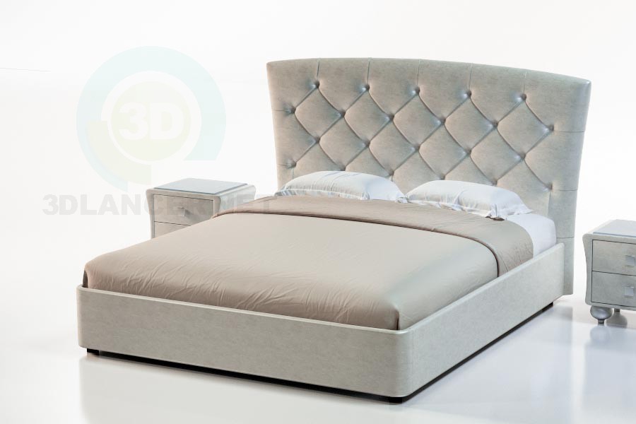 3D Modell Bett von Palermo - Vorschau