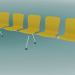 3d model Bench five-seater (K43L5) - preview