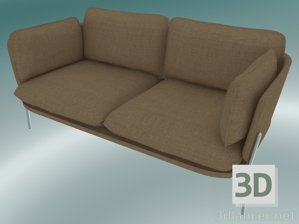 3d model Sofa Sofa (LN2, 84x168 H 75cm, Chromed legs, Hot Madison 495) - preview