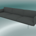 modello 3D Contorno divano a 3,5 posti (Remix 163, alluminio lucidato) - anteprima