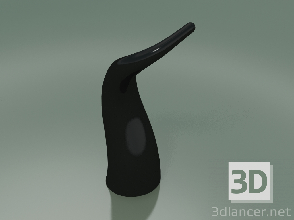 3D modeli Heykelcik Seramik Corno (H 40cm, Siyah) - önizleme