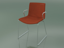 Cadeira 0313 (com escorregador com braços, estofo em couro removível, capa 3)