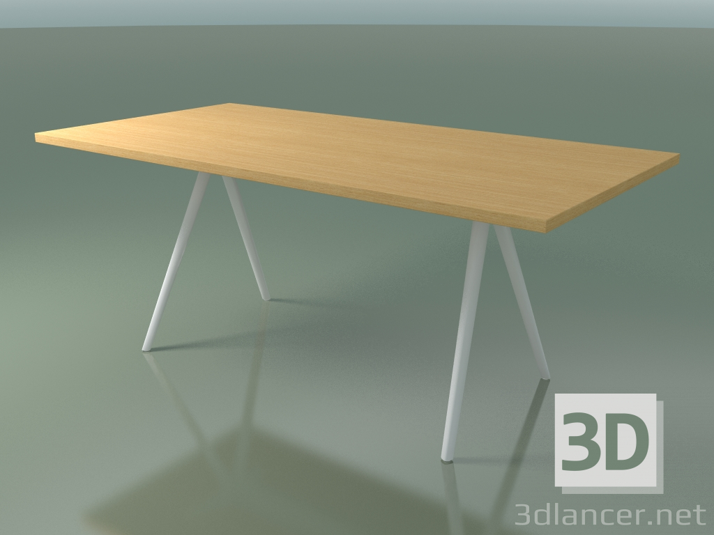 modello 3D Tavolo rettangolare 5432 (H 74 - 90x180 cm, gambe 150 °, impiallacciato rovere naturale L22, V12) - anteprima