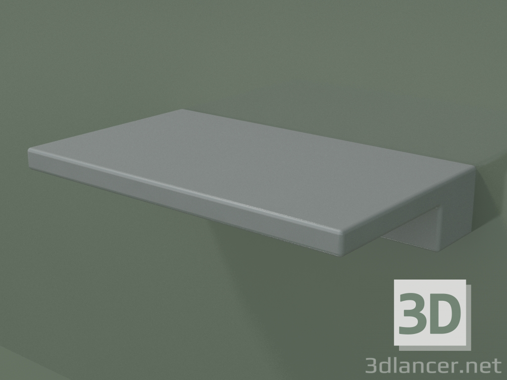 modello 3D Mensola (90U18001, grigio argento C35, L 20 cm) - anteprima