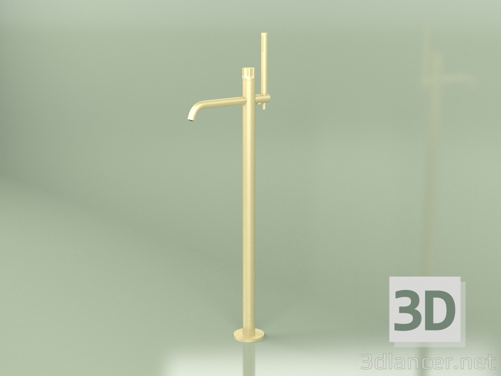 3d модель Напольный смеситель с сильным напором воды для ванны с ручным душем (17 62, OC) – превью