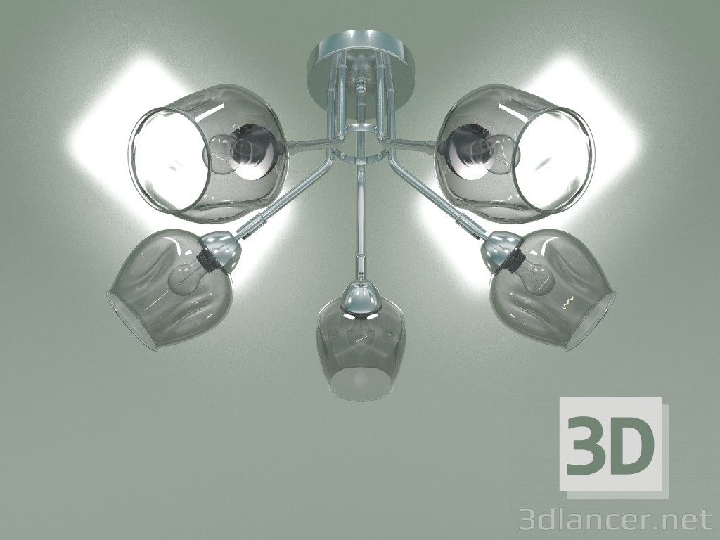 modello 3D Lampadario a soffitto Marci 30164-5 (cromo) - anteprima