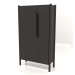 3d model Wardrobe with short handles W 01 (800x300x1400, wood brown dark) - preview