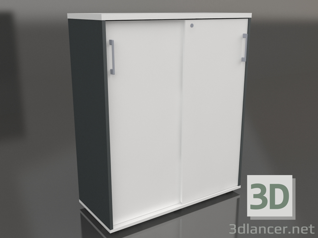 modèle 3D Armoire à portes coulissantes Norme MEA3P05 (1000x432x1189) - preview