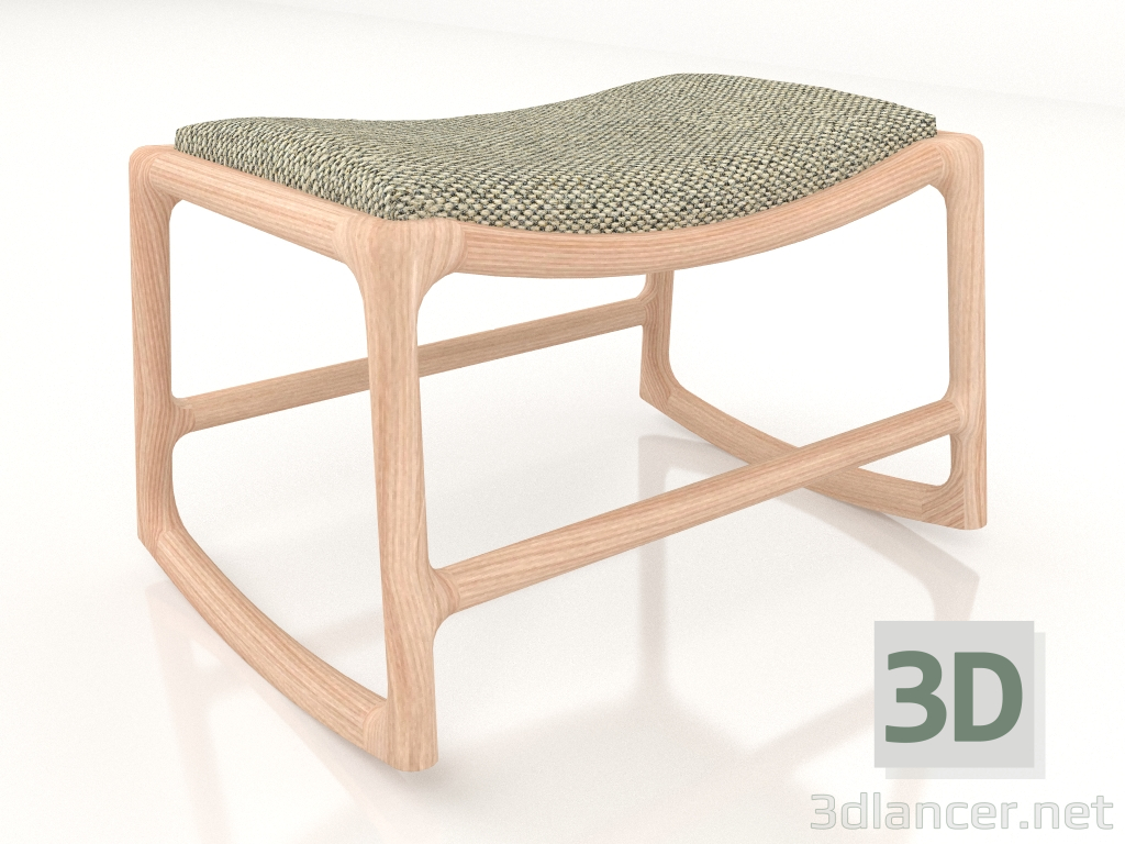 3d model Dedo footstool with fabric upholstery - preview