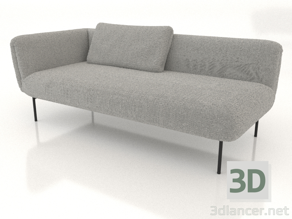 3D modeli Son kanepe modülü 190 sol (seçenek 1) - önizleme