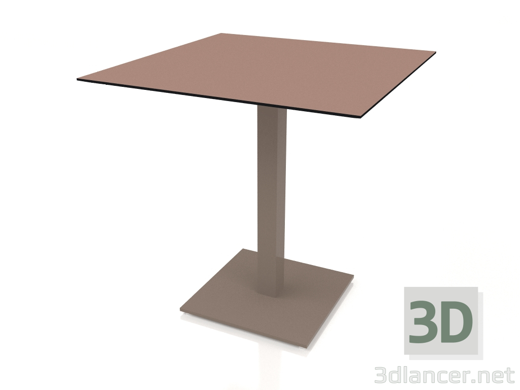 3d model Dining table on a column leg 70x70 (Bronze) - preview