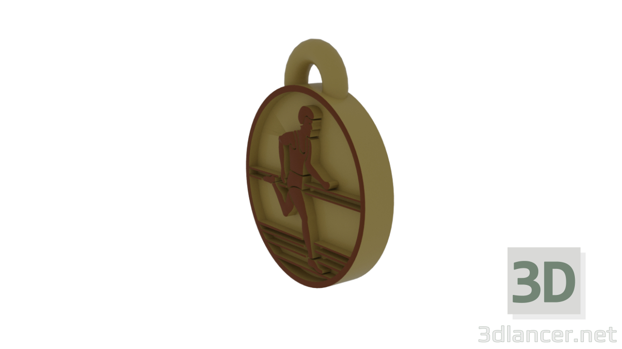 3d Runner's souvenir medal model buy - render 3d Runner's souvenir medal model buy - render
