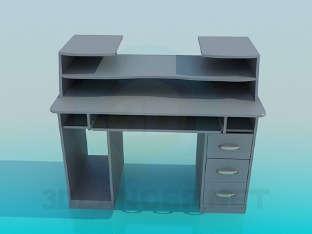 Modelo 3d Mesa do computador - preview