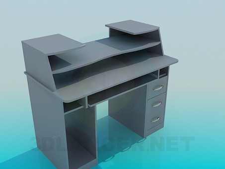 3d model Computer Desk - preview 3d model Computer Desk - preview