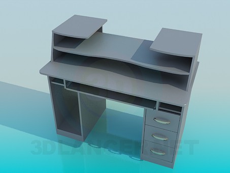 3d model Computer Desk - preview 3d model Computer Desk - preview