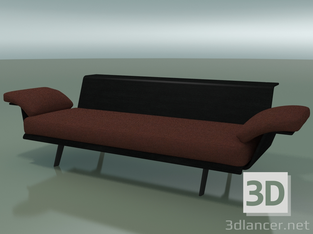 modèle 3D Module central Lounge 4420 (L 180 cm, Noir) - preview