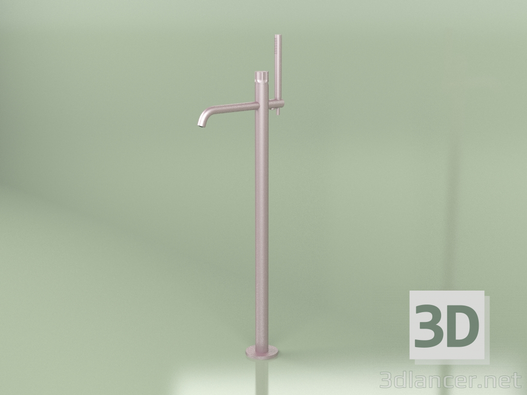 Modelo 3d Misturador de banho de alta pressão de piso com chuveiro de mão (17 62, OR) - preview