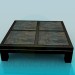 modèle 3D Table basse carrée - preview