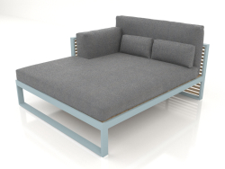 XL modular sofa, section 2 left, high back (Blue gray)