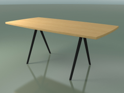साबुन के आकार की मेज 5432 (एच 74 - 90x180 सेमी, पैर 180 °, लिनेन नेचुरल ओक, वील)
