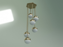 Ceiling lamp Italian Globe Cascading 6 lights