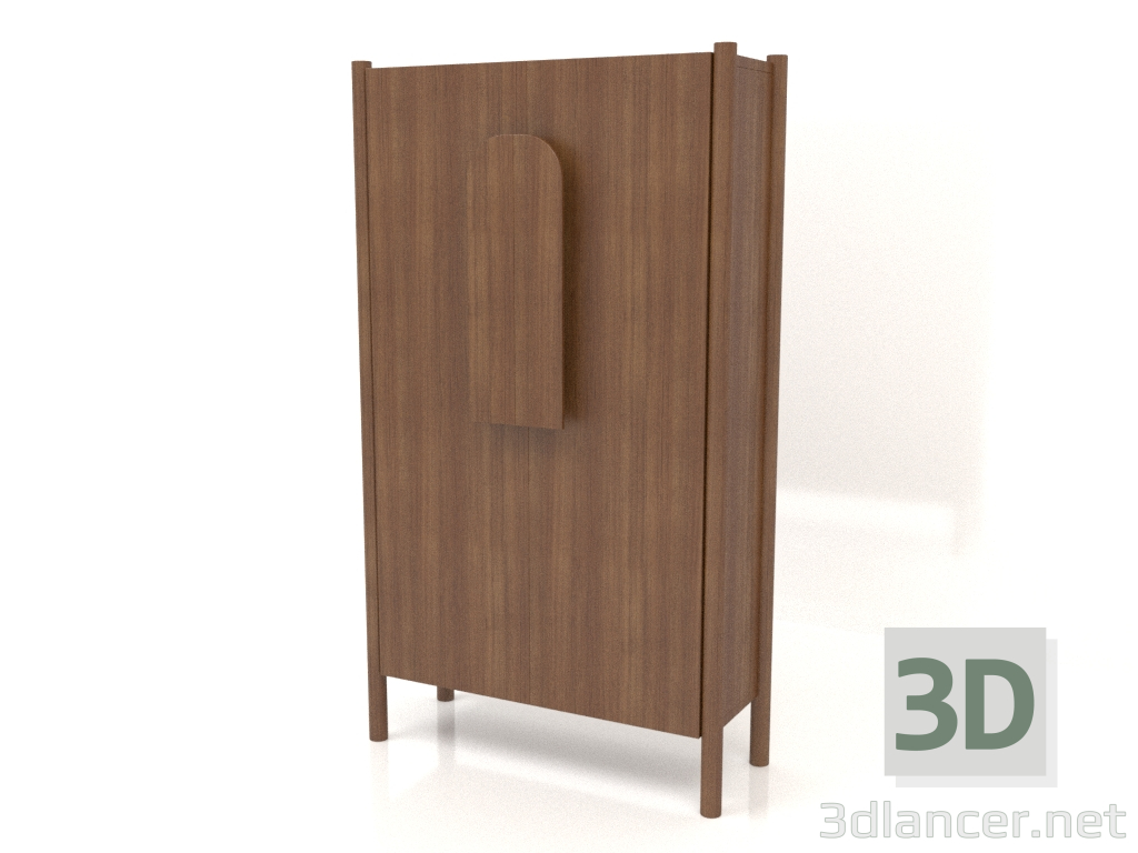 3D Modell Garderobe mit kurzen Griffen B 01 (800x300x1400, Holzbraun hell) - Vorschau